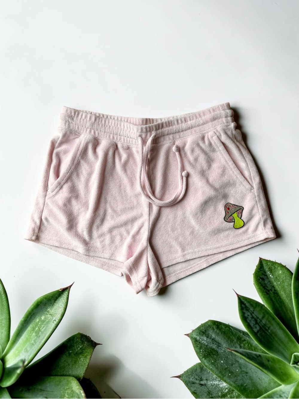 Fabletics Towel Terry Mushroom Shorts
